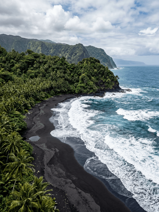 Aganoa Black Sand Beach