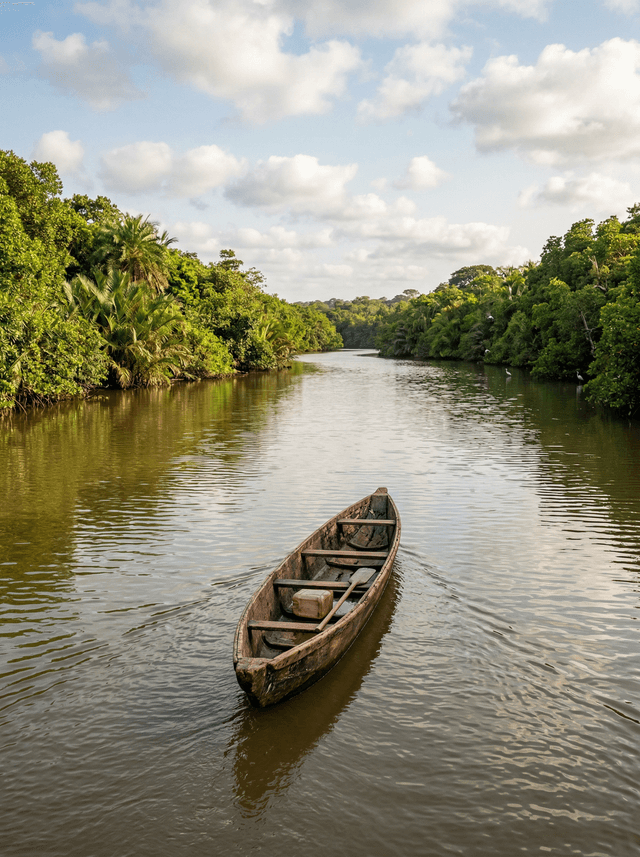 Gambia River by Pirogue